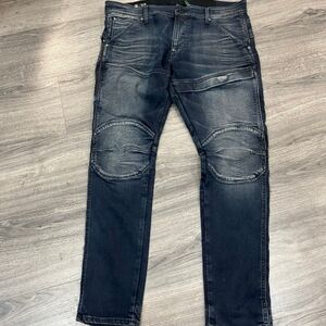 G-STAR RAW 5620 3D Slim Button Fly MOTO Jeans Double Knee